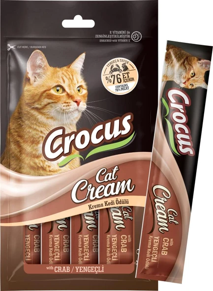 Crocus Yengeçli Krema Kedi Ödülü 4x15gr Skt:07/2028 ürün görseli 1