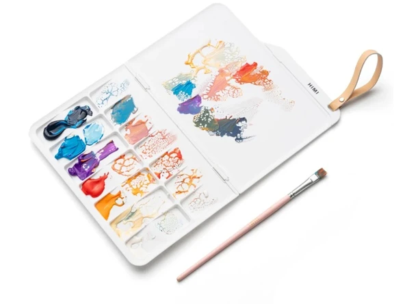HIMI Foldable Paint Mixing Palette 20×15 cm - Resim 2