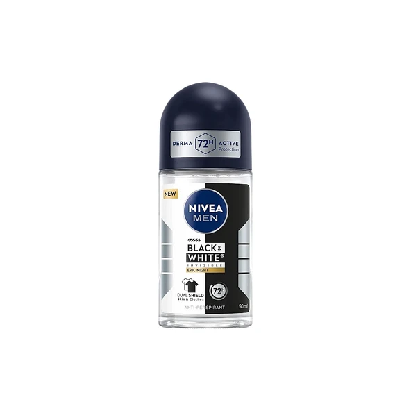 Nivea Black & White Epic Night Roll-On 50 ml ürün görseli 1
