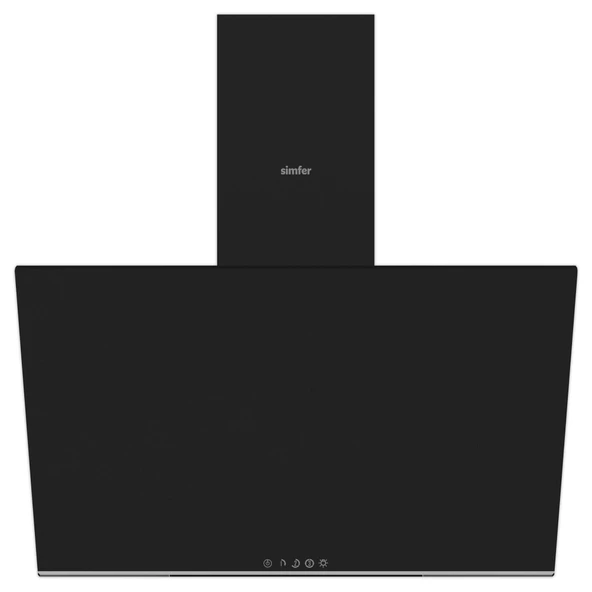 60cm Klasik Eğik Siyah Tek Cam Push Buton Led Lamba ürün görseli 1