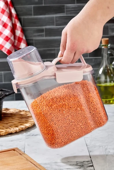1.8 L Kapaklı Sıvı Toz Deterjan Saklama Kabı Banyo Organizer Çok Amaçlı Saklama Kutusu ürün görseli 1
