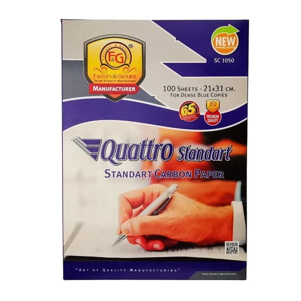 Factory Karbon kağıt Standart 21x31 Cm Mavi Sc1050-l ürün görseli 1