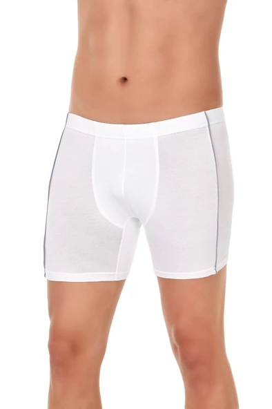3 Adet Yıldız Erkek Likralı Modal Boxer Short Beyaz 105 ürün görseli 1