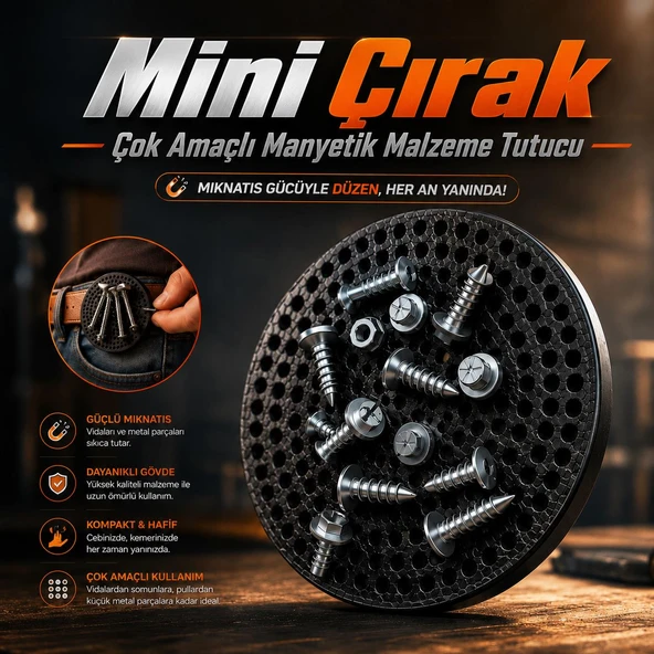 Kemer Takma Aparatlı Mini Çırak Manyetik Tutucu Mıknatıslı Vida Parça Tutma Aparatı (1 Adet) ürün görseli 1