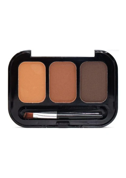 3B Trend Rose Perfect Brows 3'lü Kaş Farı Paleti No:2- 24 Saat Kalıcı Fırçalı Kaş Şekillendirme Seti ürün görseli 1
