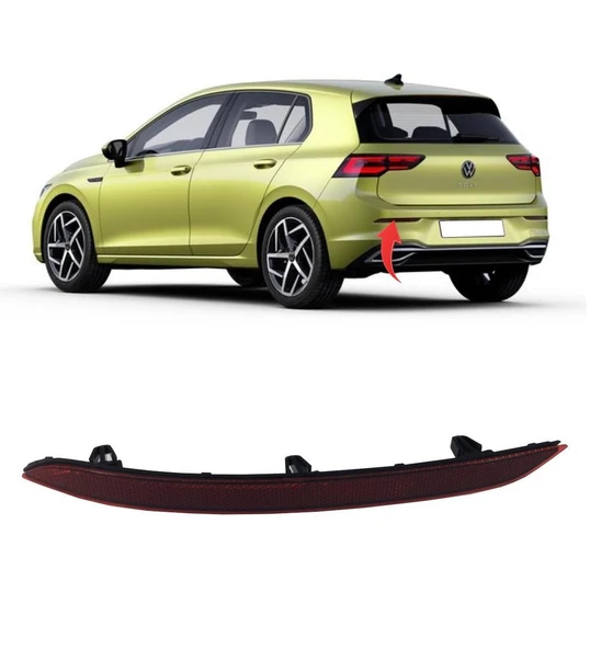 WW Golf 8 2020- Arka Tampon Reflektörü 5H0945105 ürün görseli 1