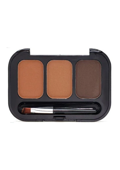 3B Trend Rose Perfect Brows 3'lü Kaş Farı Paleti No:1- 24 Saat Kalıcı Fırçalı Kaş Şekillendirme Seti ürün görseli 1