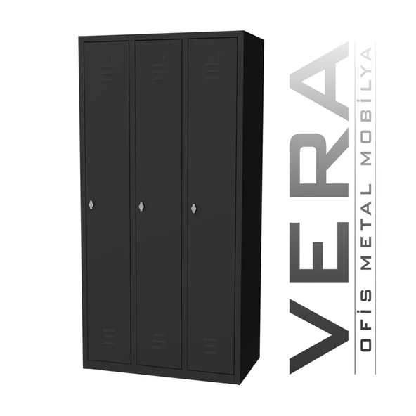 Soyunma Dolabı 3 Kişilik Metal Dolap, İşçi Soyunma Dolabı 90X50X180 ürün görseli 1