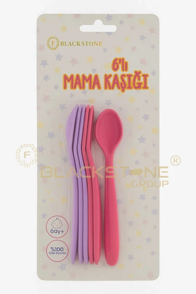 Bebek Mama Kaşığı 6lı Pembe ürün görseli 1