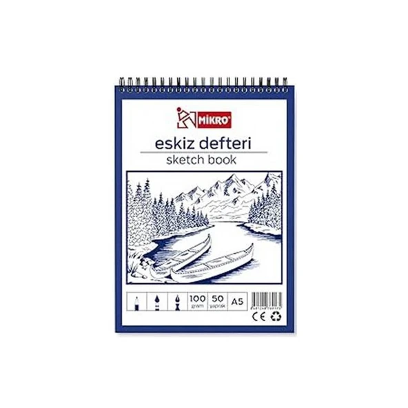Mikro A5 Eskiz Defteri Boy 100Gr. 50Yp. ürün görseli 1