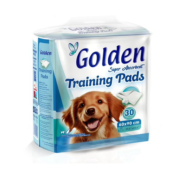 golden yavru ve yetişkin köpekler için tuvalet eğitim pedi ürün görseli 1