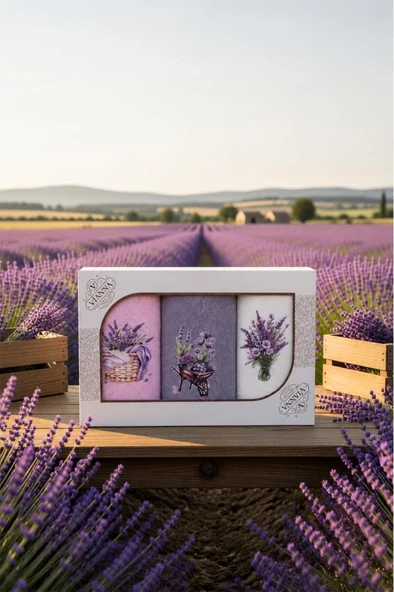 Lavender Baskılı 3lü Mutfak Havlu Takımı 30x50 Cm ürün görseli 1