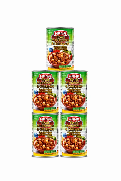 Hana Bakla ve Nohut Konservesi 400 gr X5 ADET ürün görseli 1