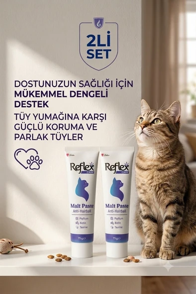 Reflex Care Tüy Yumağı Önleyici Malt Macun 75 G 2li set ürün görseli 1