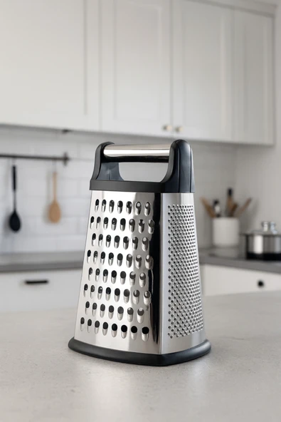 Kitchen Life Hazneli Profesyonel Paslanmaz Çelik Rende - 4 Farklı Bıçak Yapısı ürün görseli 1