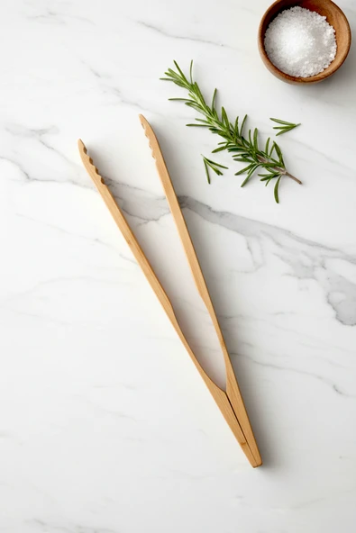 Kitchen Life Bambu Uzun Servis Maşası 48 cm Kahverengi ürün görseli 1