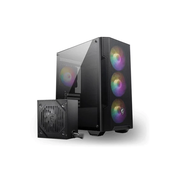 MSI MAG FORGE M100A D60 600W 80+ AKRİLİK YAN PANEL 3X120MM 1X120MM ARGB BRONZE MATX GAMING KASA ürün görseli 1