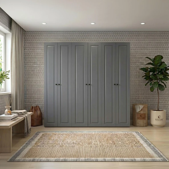 Kenzlife membran çamaşır-kurutma makinesi dolabı ve giysi dolabı suyuti sol gribyz çerçeve 180*170*60 mebran kapak suntalam gövde banyo ürün görseli 1