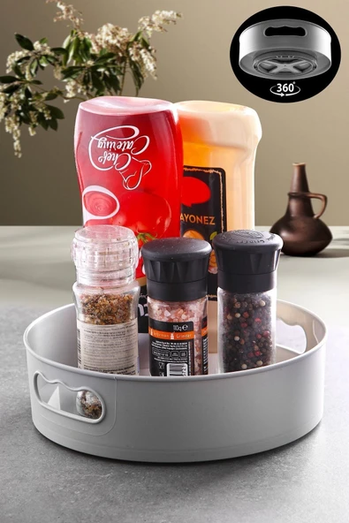 Kitchen Life 360 Derece Dönen Banyo&buzdolabı Düzenleyici Tepsi ürün görseli 1