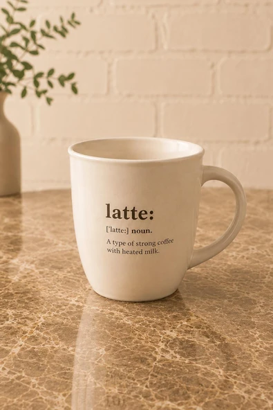 Kitchen Life Stoneware Latte Kupası 370 ml White ürün görseli 1