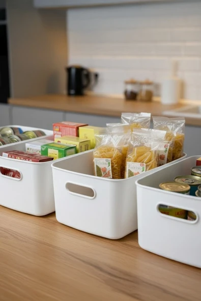 Kitchen Life 12'li Çok Amaçlı Dolap İçi Düzenleyici Kutu-Buzdolabı,Mutfak,Banyo Düzenleyici,Makyaj Organizeri 4lt ürün görseli 1