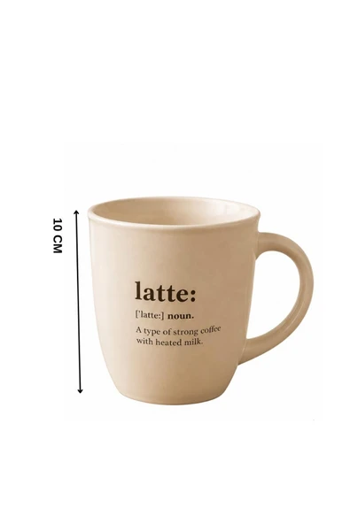Kitchen Life Stoneware Latte Kupası 370 ml White - Resim 4