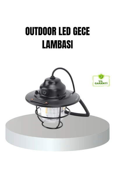 Retro Kamp Lambası Su Geçirmez Taşınabilir Gece Işığı Uzun Pil Ömürlü ürün görseli 1