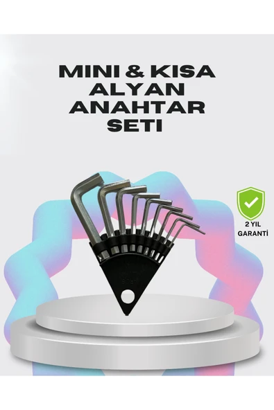 9 Parça Kısa Tip Alyan Seti Isıl İşlemli Profesyonel Kullanım ürün görseli 1