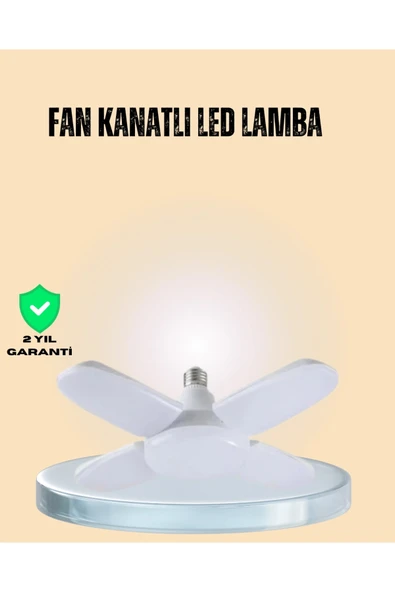 Yüksek Işık Güçlü LED Ampül 4 Kollu Katlanır Pervane Tasarım ürün görseli 1