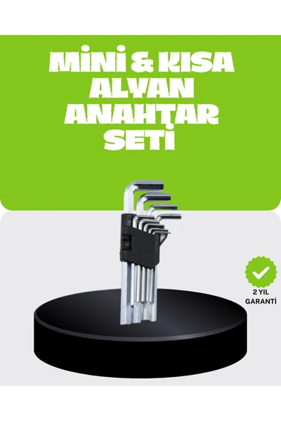 9 Parça Alyan Anahtar Seti Bisiklet Mobilya ve Otomotiv Uyumlu ürün görseli 1