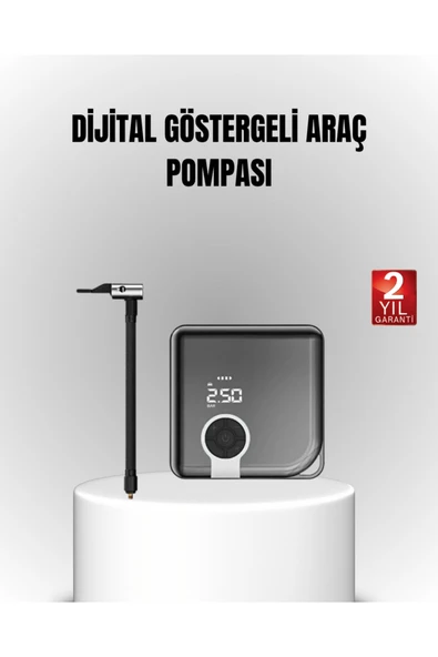 SVL-SHOP 6000mAh Bataryalı Type-C Şarjlı Mini Ha Kompresörü (233911) LED Işıklı - Resim 5