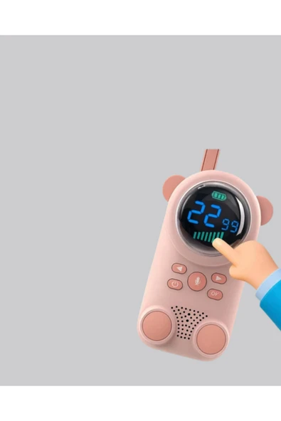 Şarjlı Bebek Telsizi Uzun Mesafe 22 Kanal LCD Ekran VOX Modu 400 mAh ürün görseli 1