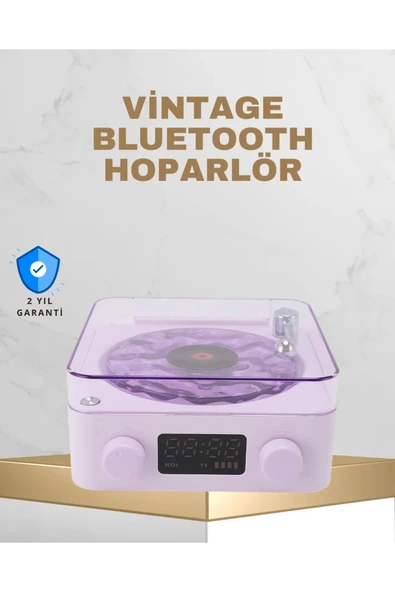 Retro Pikap Tasarımlı Bluetooth Hoparlör – Projektörlü Şarjlı Lamba ürün görseli 1