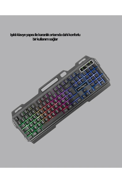 HN01 Kulaklık + PG-8018 Oyuncu Klavyesi Set - Resim 3