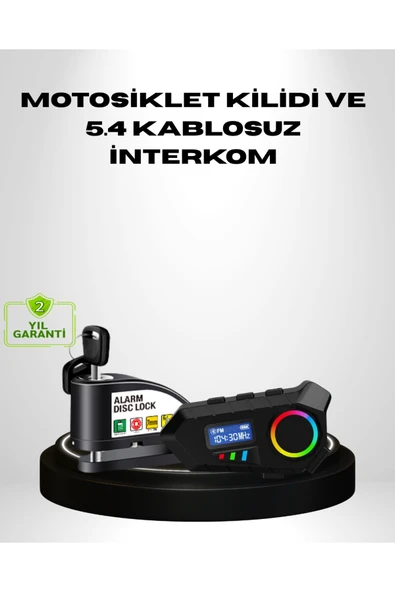 Motosiklet ve Günlük Kullanım İçin Bluetooth Hoparlör ve Disk Kilidi Seti ürün görseli 1