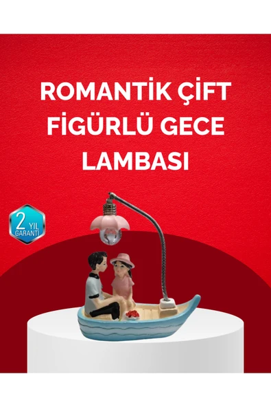 Sevgililer Günü İçin Romantik Çift Figürlü Dekoratif Gece Lambası ürün görseli 1
