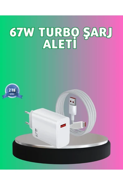 67 Watt Güçlü Turbo Şarj Aleti Samsung Note 10 Note 20 Uyumlu ürün görseli 1