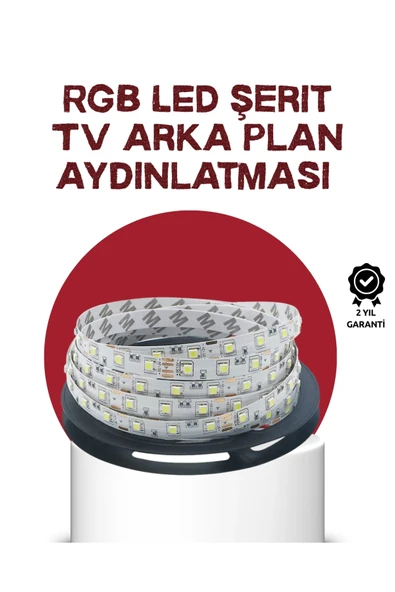 Kendinden Yapışkanlı LED Şerit Televizyon Aydınlatması 2mt ürün görseli 1