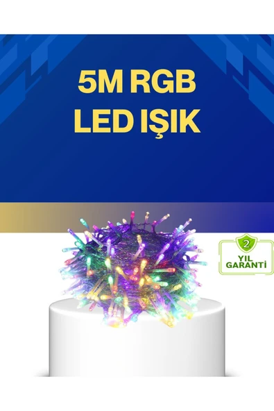 Dekoratif Peri Led 5 m 50 Ampullü Şeffaf Kablo Aydınlatma ürün görseli 1