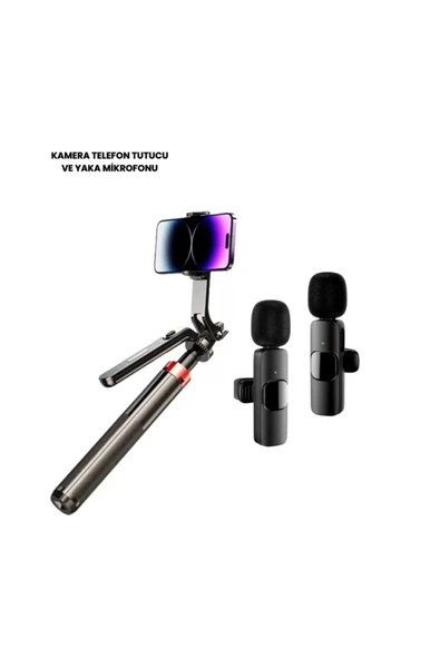 NPL2S TRİPOT +K11 YAKA MİKROFONU SET ürün görseli 1
