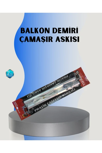 25x60 Balkon Askılığı Kare Demir Uyumlu Hava Dayanıklı Çamaşır Askısı ürün görseli 1