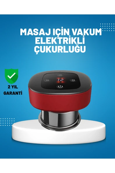Elektrikli Vakumlu Çukurluk Masaj Aleti Isıtmalı ve Kırmızı Işıklı Terapi Seti ürün görseli 1