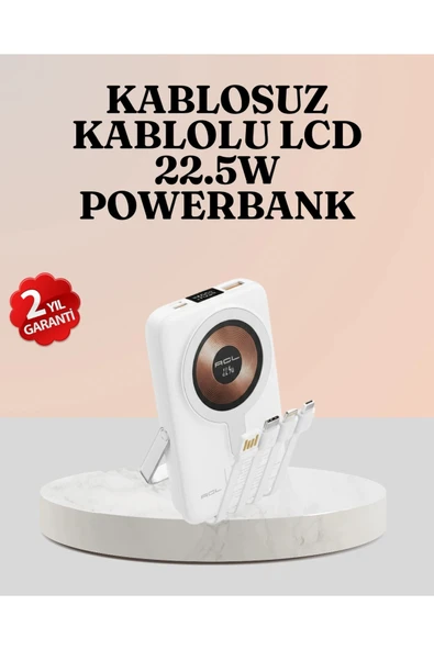 Kablosuz ve Kablolu Şarj Destekli Taşınabilir Powerbank ürün görseli 1