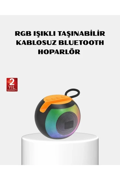 RGB Işıklı Bluetooth Hoparlör – 360° Stereo Ses ve 8 Saat Çalma Süresi ürün görseli 1