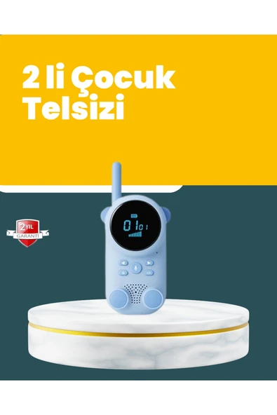LCD Ekranlı Çocuk Telsizi – İki Yönlü Ses, 1-3 km Çekim Mesafesi ürün görseli 1