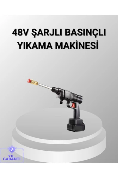 48V Kablosuz Yıkama Makinesi – 2 Pil, Köpük Tankı ve Ayarlanabilir ürün görseli 1