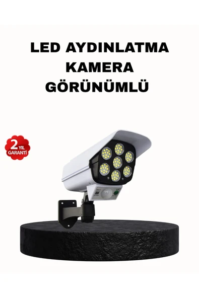 Güneş Enerjili Güvenlik Işığı Dış Mekan 5 Eksen Ayarlı ve PIR Hareket Sensörlü ürün görseli 1