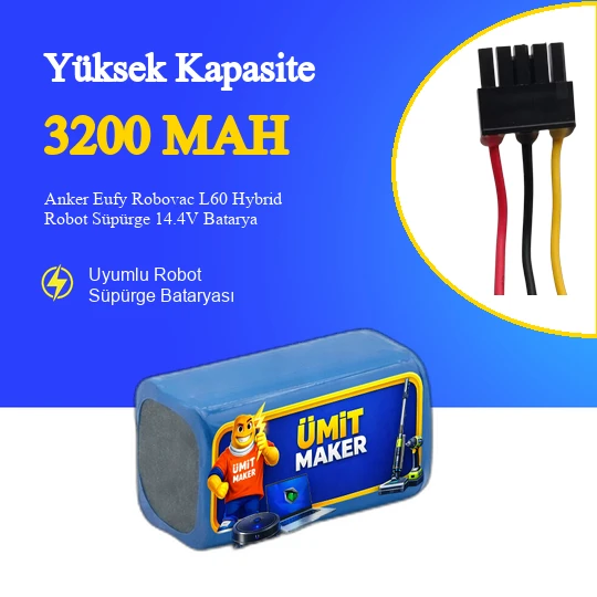 Anker Eufy Robovac L60 Hybrid Robot Süpürge 3200 mAh 14.4V Batarya ürün görseli 1