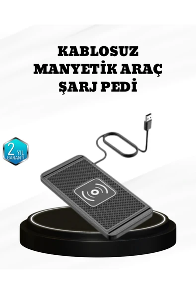 15W Manyetik Kablosuz Şarj Pedi Araç Masa Kullanımına Uygun Qi Şarj Cihazı ürün görseli 1