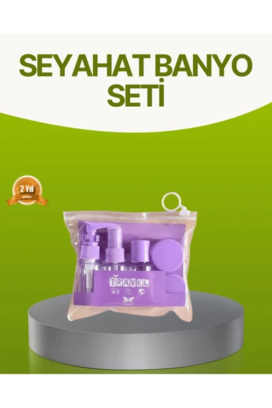 Seyahat Banyo Seti 5 Parça Şeffaf Taşıma Çantalı 30 ml ürün görseli 1
